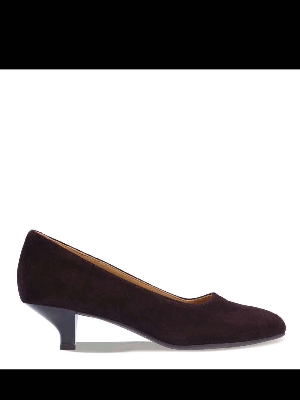 L'Amour Des Pieds Brown Suede Pointed Toe Slip On Kitten Heel Pumps 11 M